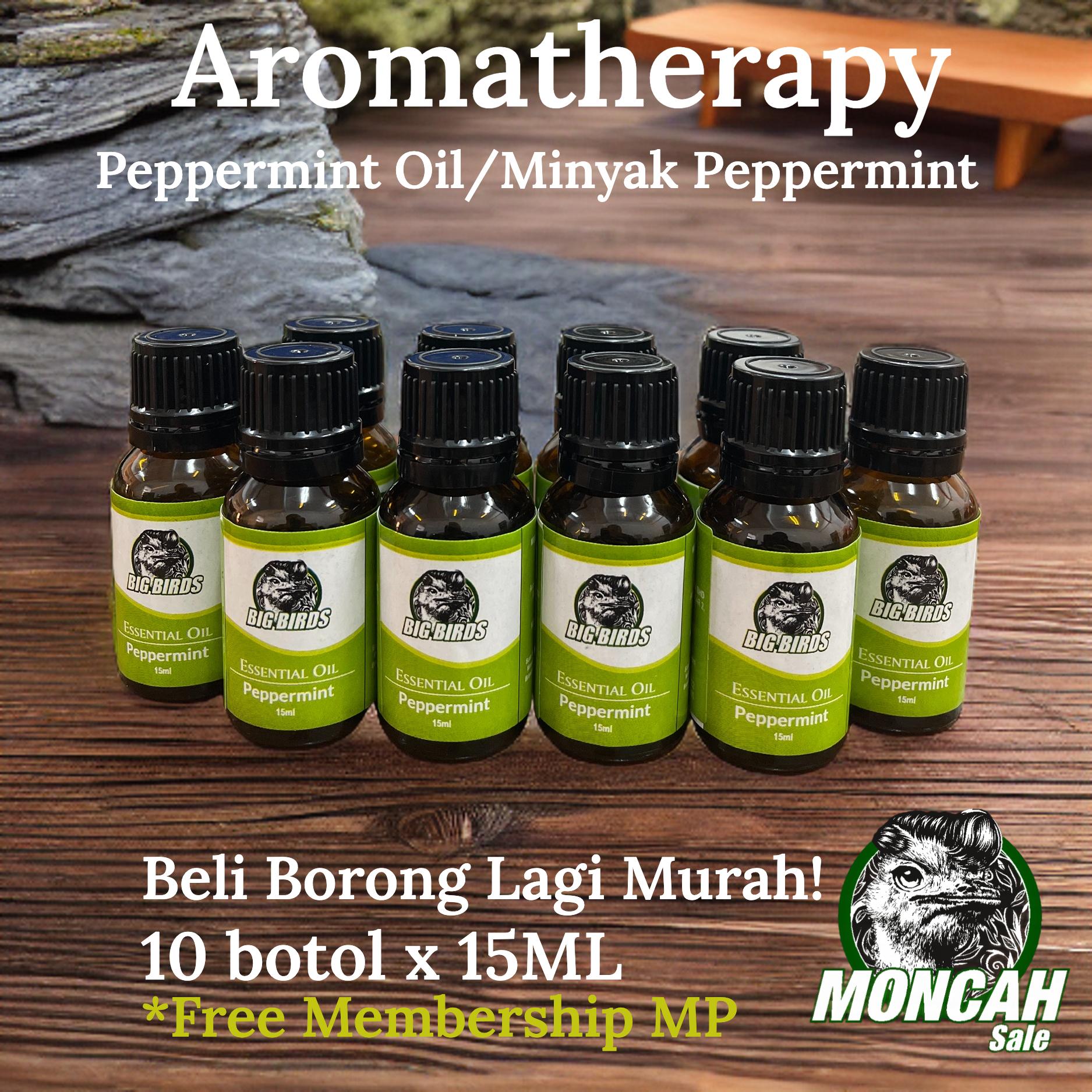 ESSENTIAL OIL PEPPERMINT 15ML X 10 BOTTLE