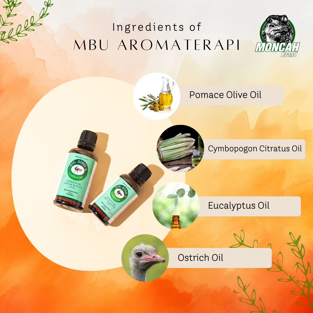 MONCAH OSTRICH OIL AROMATHERAPHY (AROMA CITRONELLA)