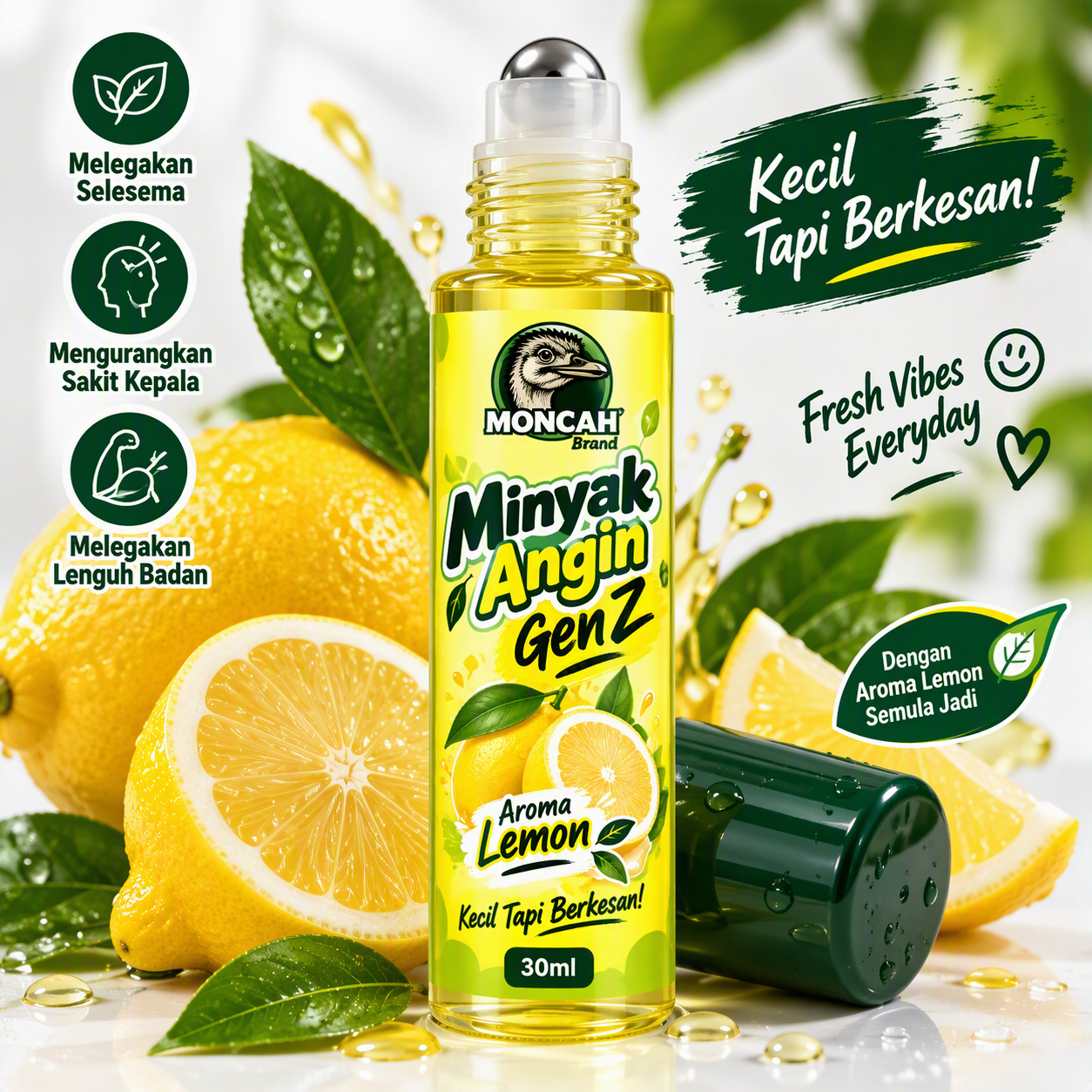 Moncah Gen Z Roll On 10 ml Aroma Lemon