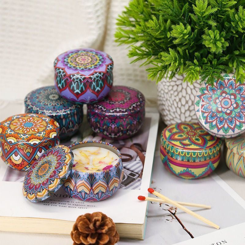 Dried flower scented candles for home use, living room, sleep aid, bedroom, gift box, decorative set, wedding favors