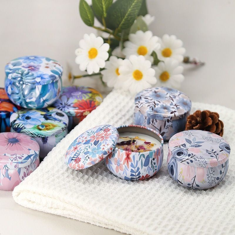 Dried flower scented candles for home use, living room, sleep aid, bedroom, gift box, decorative set, wedding favors