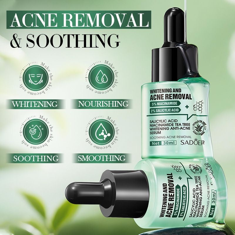 Cross-border ~ Salicylic Acid Whitening and Acne-Fighting Essence 30ml Niacinamide Tea Tree Extract Acne-Fighting Essence