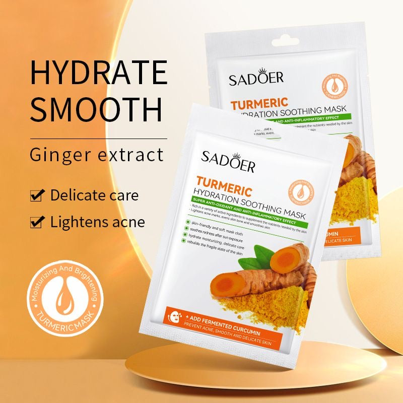 Cross-border ~ Antioxidant Turmeric Mask, Repair Barrier, Brighten Skin, Hydrate and Moisturize, 10-piece Sheet Price