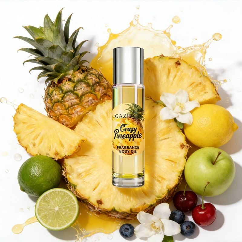 Pineapple-scented roll-on perfume, 10ml, fresh fruity scent, long-lasting light fragrance, portable, pseudo-body scent, cross-border perfume.