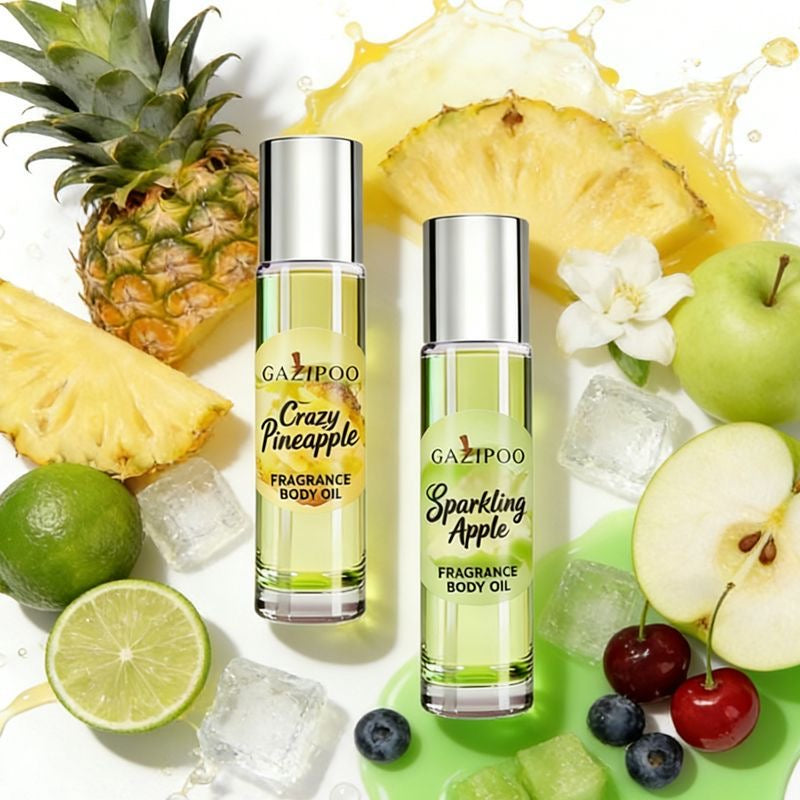 Pineapple-scented roll-on perfume, 10ml, fresh fruity scent, long-lasting light fragrance, portable, pseudo-body scent, cross-border perfume.