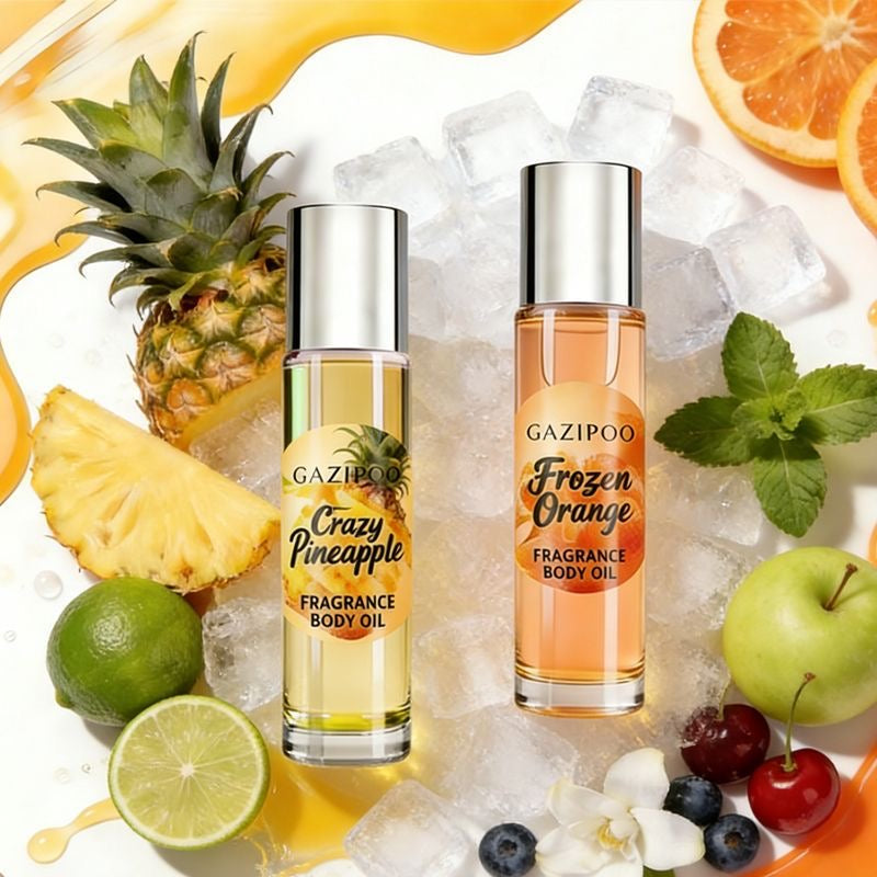 Pineapple-scented roll-on perfume, 10ml, fresh fruity scent, long-lasting light fragrance, portable, pseudo-body scent, cross-border perfume.