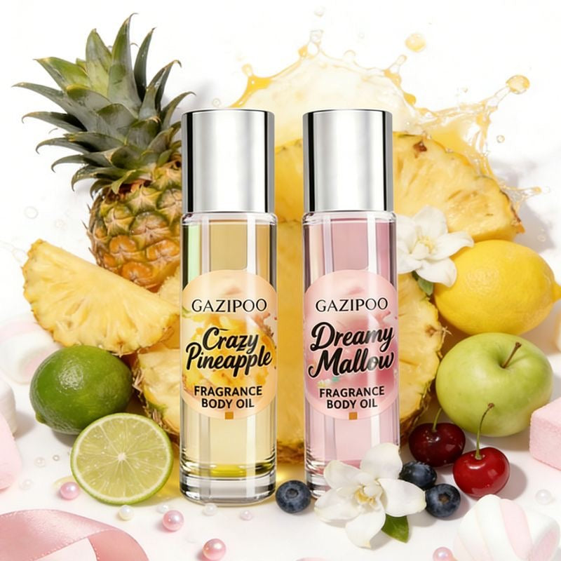 Pineapple-scented roll-on perfume, 10ml, fresh fruity scent, long-lasting light fragrance, portable, pseudo-body scent, cross-border perfume.