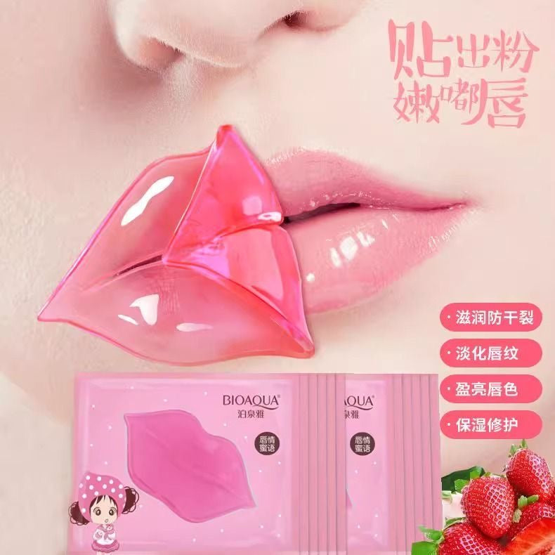 Lip mask, moisturizing, exfoliating, collagen-rich, reduces lip lines, hydrates, moisturizes, and hydrates dry, chapped lips. Lip balm mask.