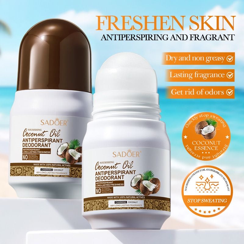 Coconut oil antiperspirant deodorant, summer nourishing antiperspirant, cross-border coconut scent antiperspirant, eliminates odor.