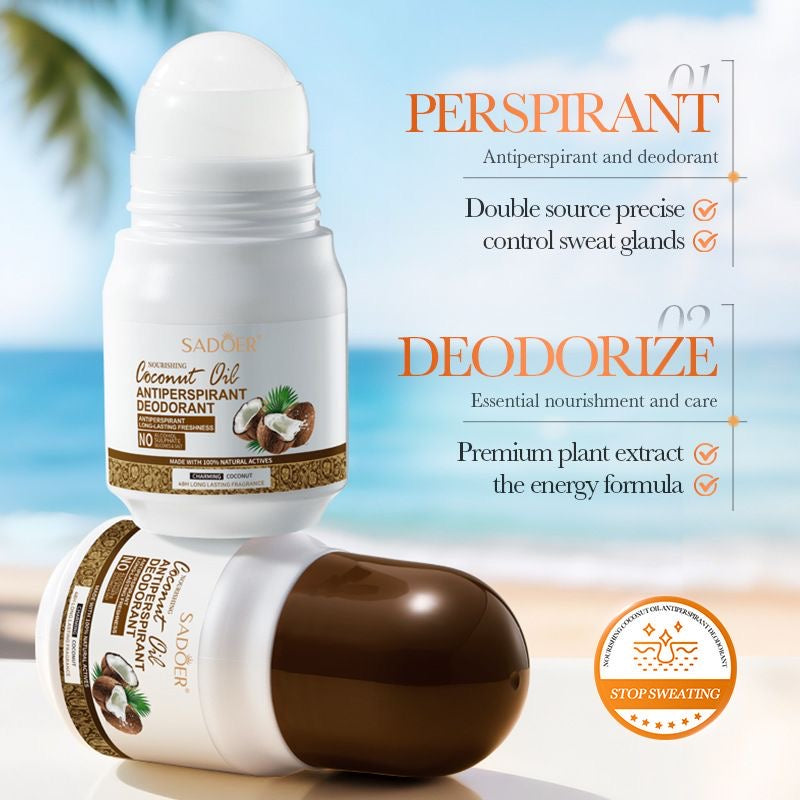 Coconut oil antiperspirant deodorant, summer nourishing antiperspirant, cross-border coconut scent antiperspirant, eliminates odor.