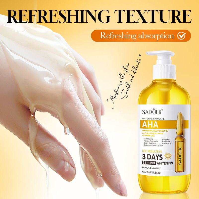 AHA Vitamin C Serum, Fruit Acid Body Essence, Repairing, Hydrating, Moisturizing, All in English, Cross-border Foreign Trade Wholesale