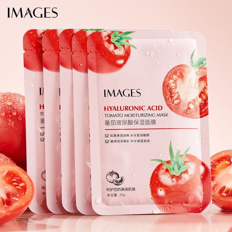 Image Beauty Tomato Hyaluronic Acid Moisturizing Mask: Hydrating, Lightweight, Breathable, Skin-Friendly, and Fits Well; Affordable Student Mask