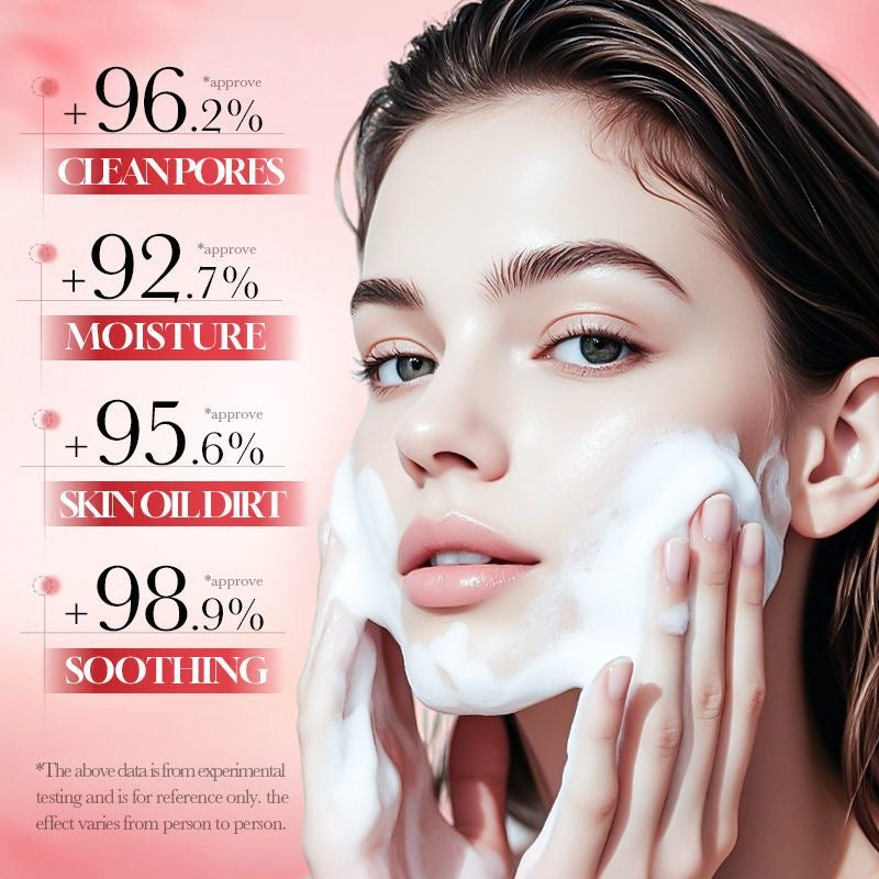 Foreign Trade Pomegranate Peptide Moisturizing Cleansing Facial Wash - Cleanses Pores, Removes Blackheads, Controls Oil, and Eliminates Acne - Suitable for Students