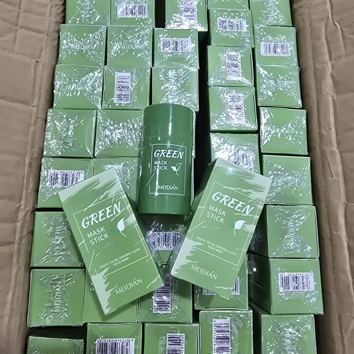 Green tea cleansing solid mask stick, deep cleansing, popular on TikTok, hydrating mask (English version)
