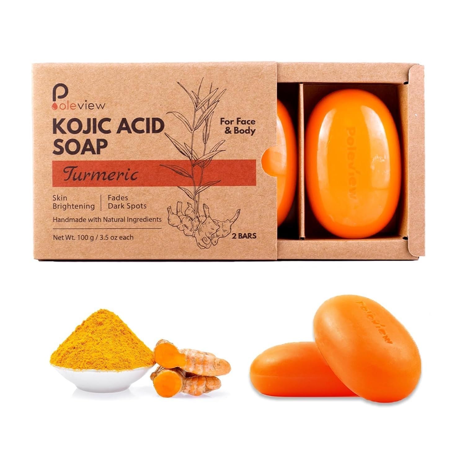 Southeast Asian ginger kojic acid soap, handmade soap, gentle cleansing facial soap, oil control, moisturizing, skin care, mite removal, and cold-dispelling, imported.