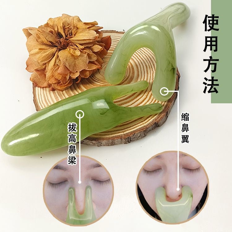 Nose scraper resin nose massager nose enhancement tool nose bridge lifting stick acupressure stick facial scraping tool