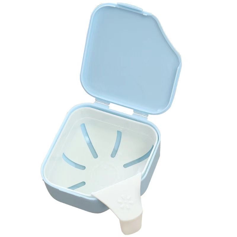 Japanese imported denture storage box, denture cleaning agent, portable soaking and storage box for the elderly.