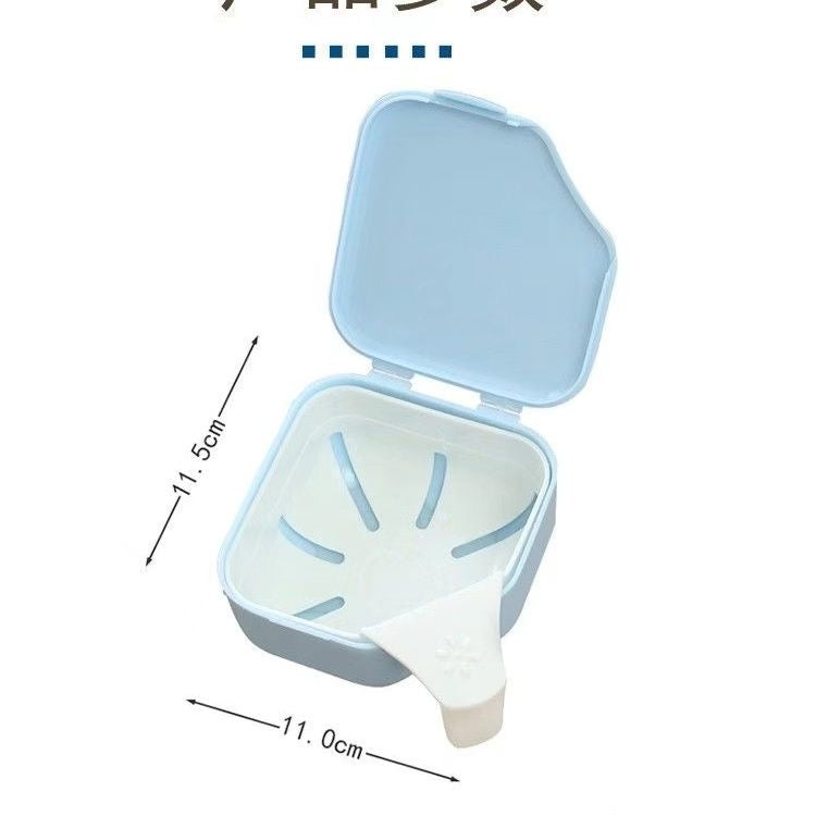 Japanese imported denture storage box, denture cleaning agent, portable soaking and storage box for the elderly.