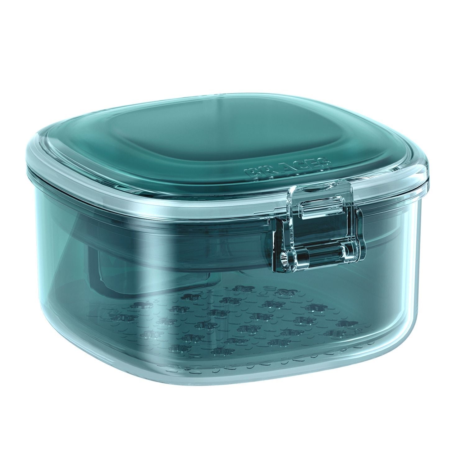 Invisible braces storage case, portable retainer case, orthodontic teeth straightening appliance denture case with mirror, compact and portable.