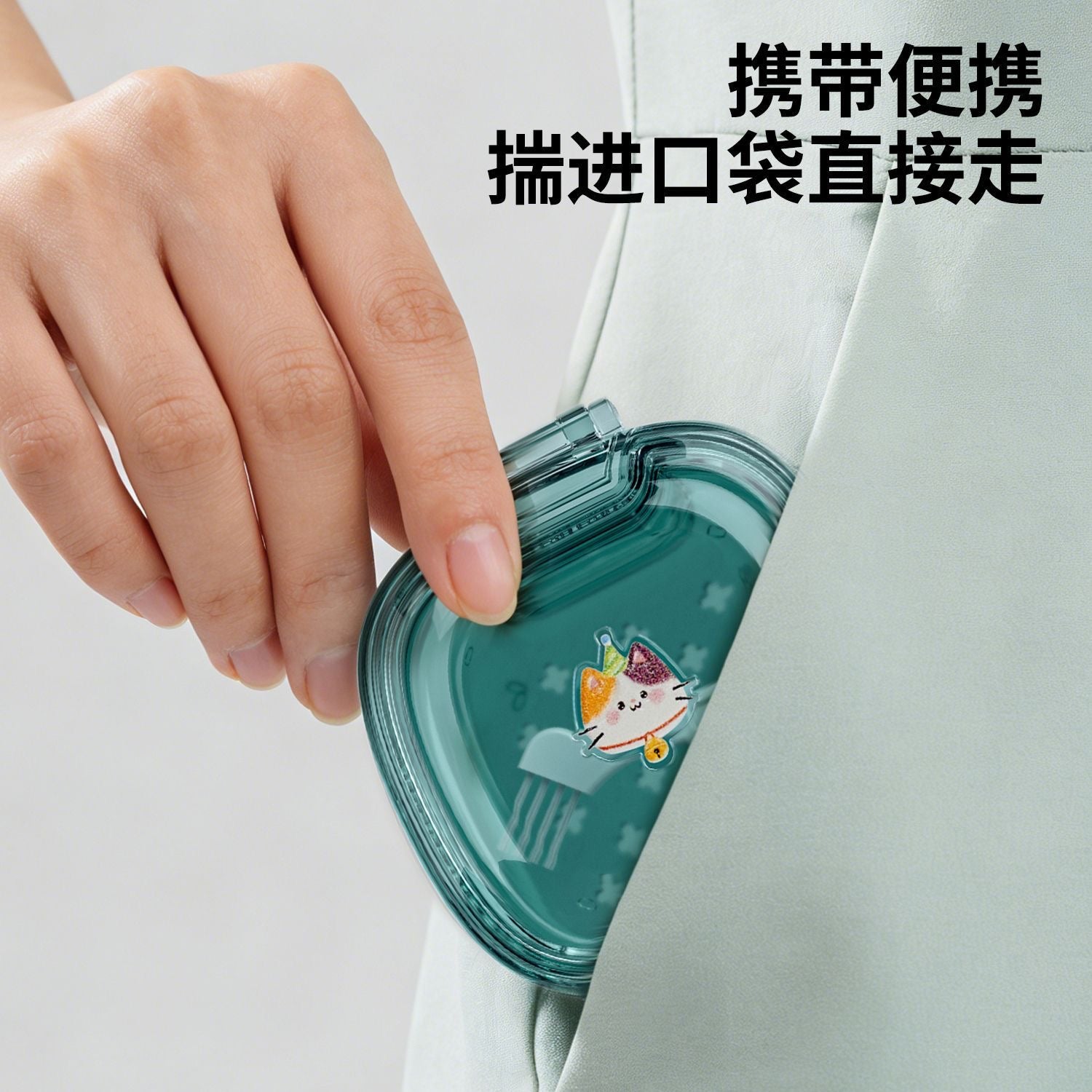 Invisible braces storage case, portable retainer case, orthodontic teeth straightening appliance denture case with mirror, compact and portable.