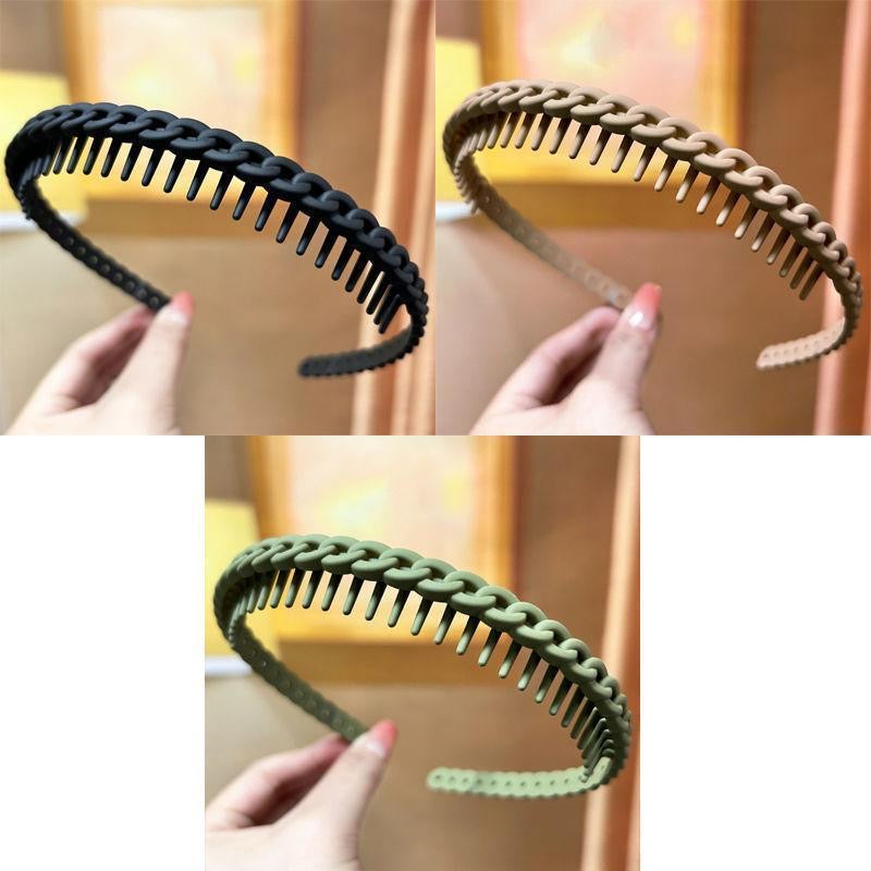 Sweet and versatile headband for women, special for washing face, non-slip, with teeth to flatten hair, hair tie, hair clip, bangs hair ornament