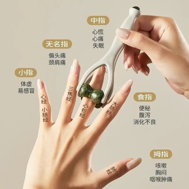 New multi-functional finger massager, massage for easy and healthy massage, massage stick with rollers to unblock meridians.