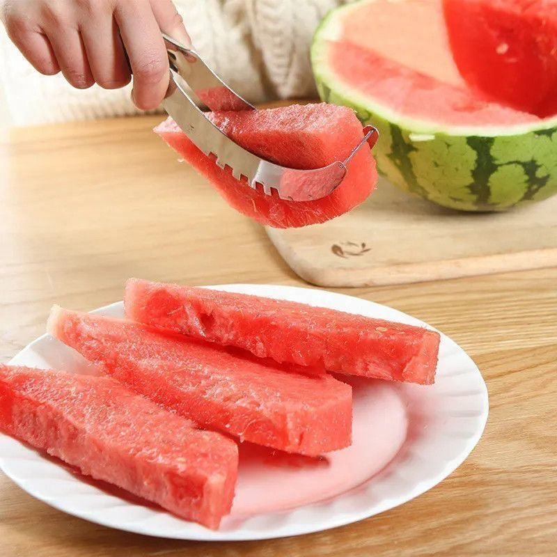 Stainless steel watermelon and cantaloupe slicer, multi-functional divider.