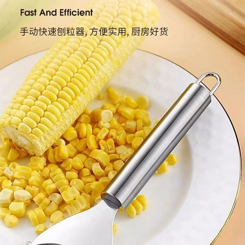 Stainless steel corn peeler and thresher, convenient for home use, quick corn pulp peeling, kitchen thresher and peeler.