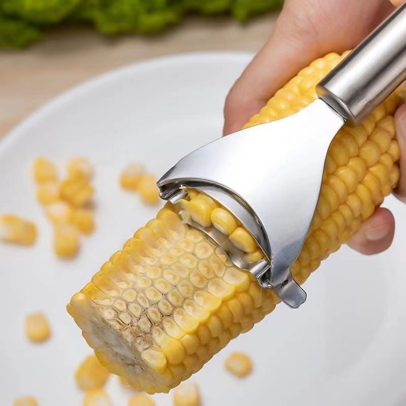 Stainless steel corn peeler and thresher, convenient for home use, quick corn pulp peeling, kitchen thresher and peeler.