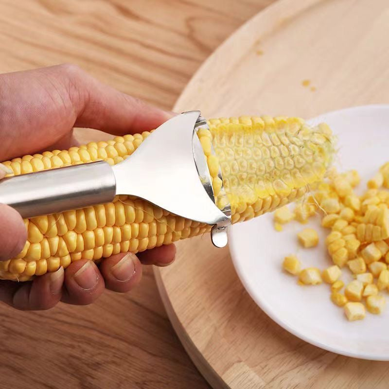 Stainless steel corn peeler and thresher, convenient for home use, quick corn pulp peeling, kitchen thresher and peeler.
