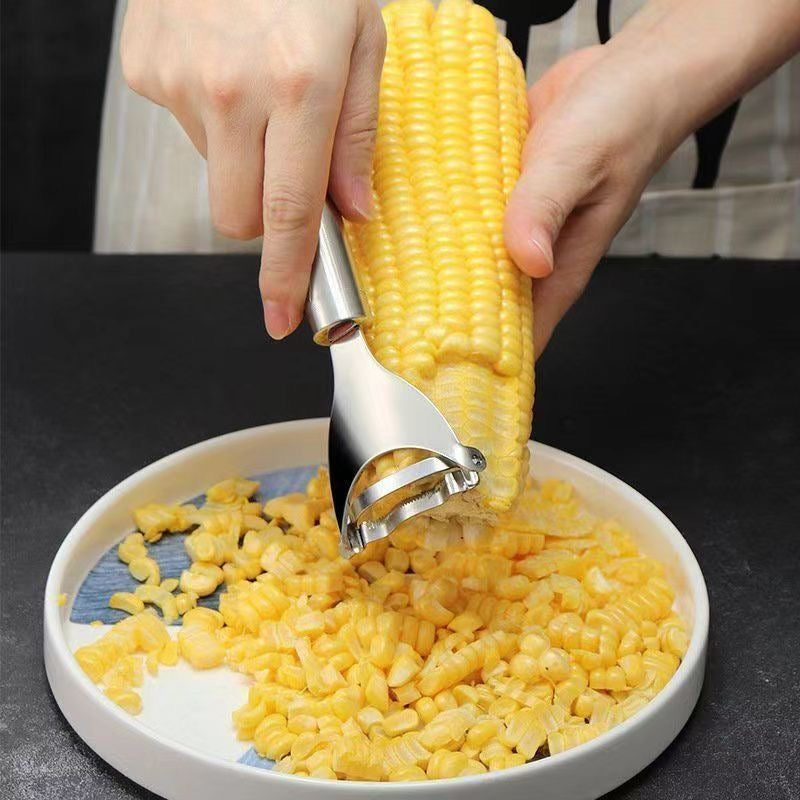 Stainless steel corn peeler and thresher, convenient for home use, quick corn pulp peeling, kitchen thresher and peeler.