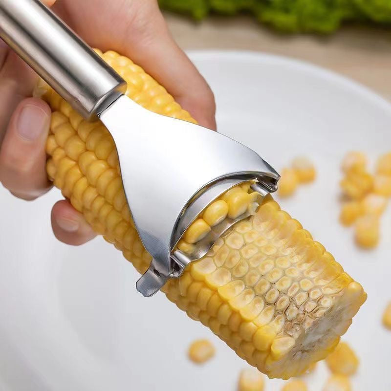 Stainless steel corn peeler and thresher, convenient for home use, quick corn pulp peeling, kitchen thresher and peeler.