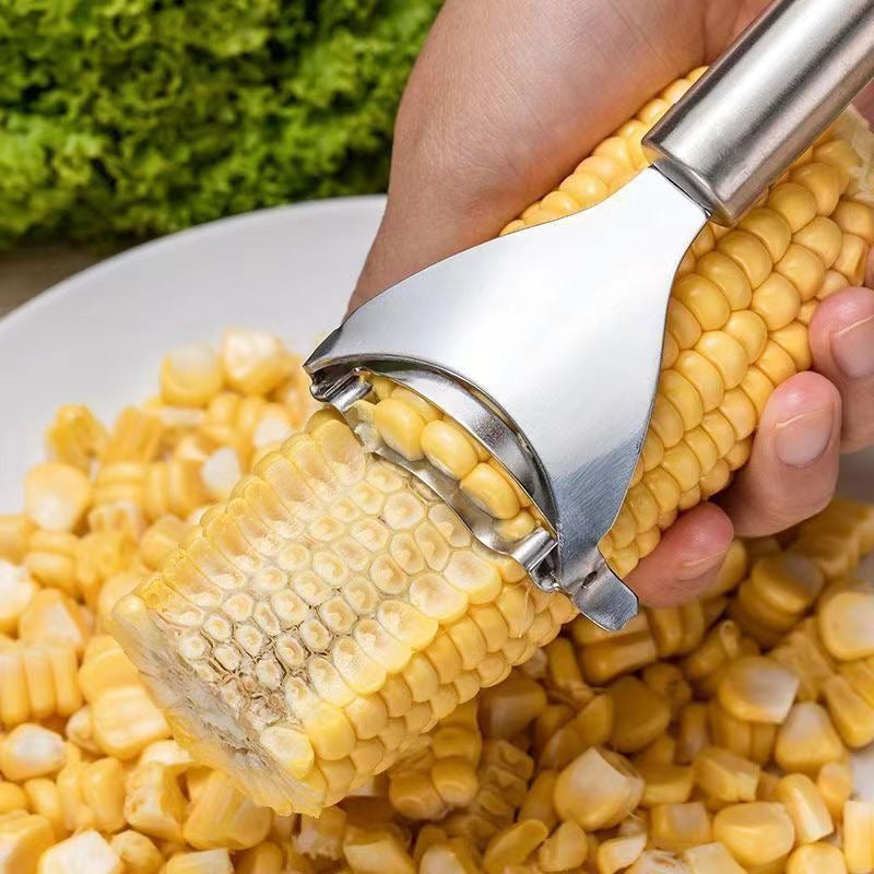 Stainless steel corn peeler and thresher, convenient for home use, quick corn pulp peeling, kitchen thresher and peeler.