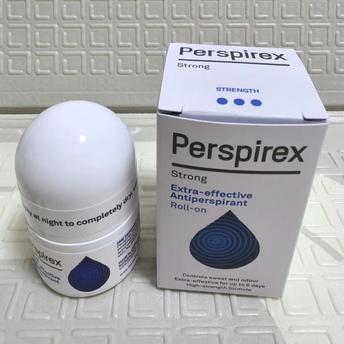Perspirex antiperspirant from Denmark effectively eliminates sweat and odor in both men and women, providing long-lasting protection with a roll-on applicator.