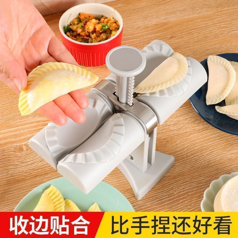 Fully automatic double-headed dumpling maker, household dumpling mold, small automatic kitchen dumpling maker.