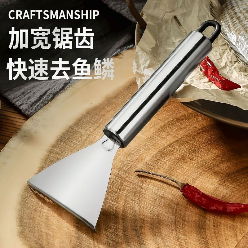 New all-in-one fish scaler, made of 304 stainless steel, extra thick and gentle on hands.