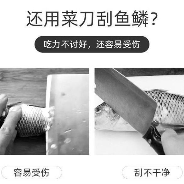 New all-in-one fish scaler, made of 304 stainless steel, extra thick and gentle on hands.