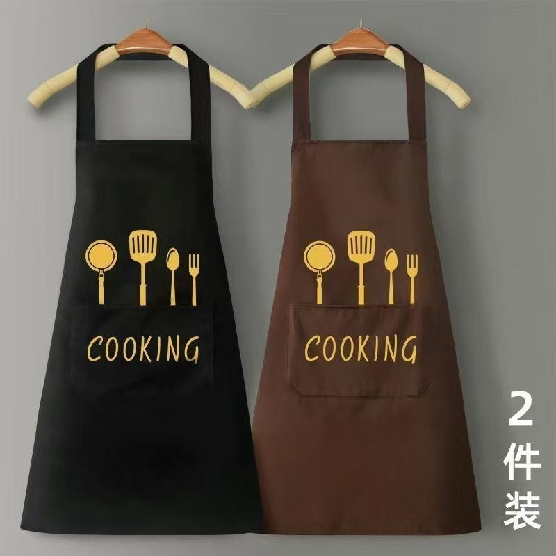 Fashionable kitchen apron, waterproof and oil-proof, new style for men and women, suitable for cooking, work, and waistband customization.