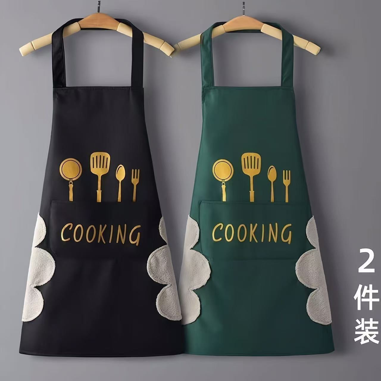 Fashionable kitchen apron, waterproof and oil-proof, new style for men and women, suitable for cooking, work, and waistband customization.
