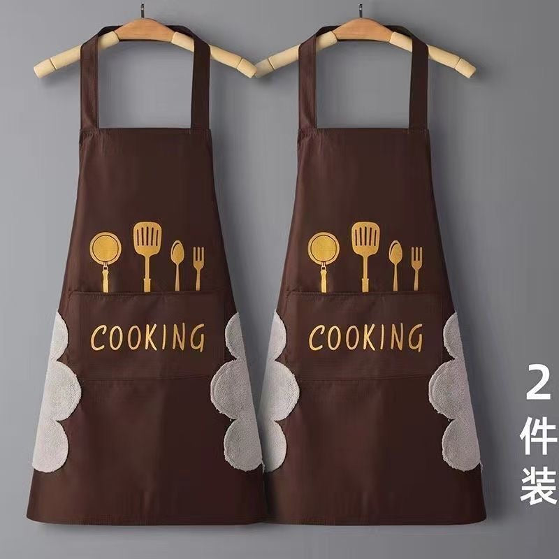 Fashionable kitchen apron, waterproof and oil-proof, new style for men and women, suitable for cooking, work, and waistband customization.