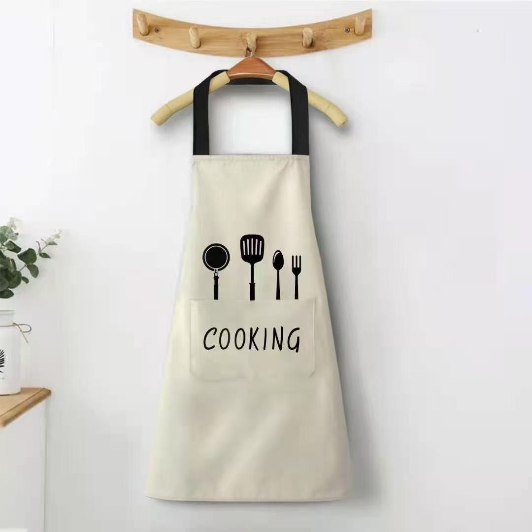 Fashionable kitchen apron, waterproof and oil-proof, new style for men and women, suitable for cooking, work, and waistband customization.