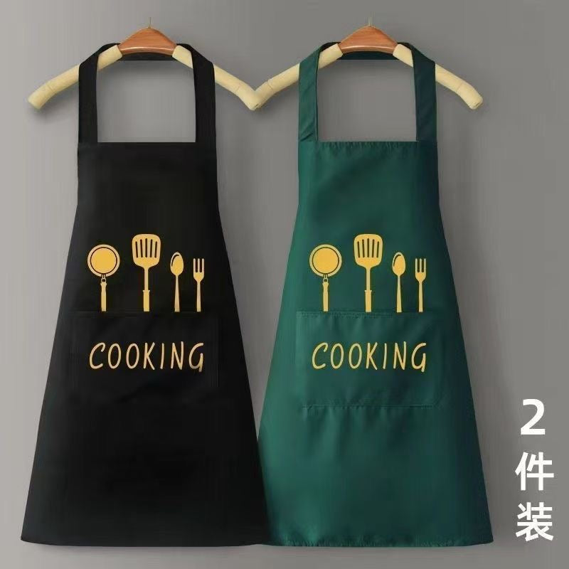 Fashionable kitchen apron, waterproof and oil-proof, new style for men and women, suitable for cooking, work, and waistband customization.