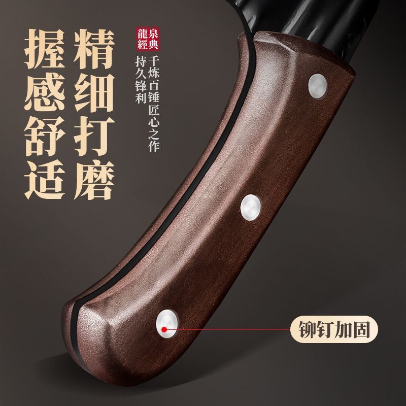 Kitchen knife, forged sharp meat cutter, kitchen knife, chef's fish-cleaning knife, cleaver, round-headed slicing knife