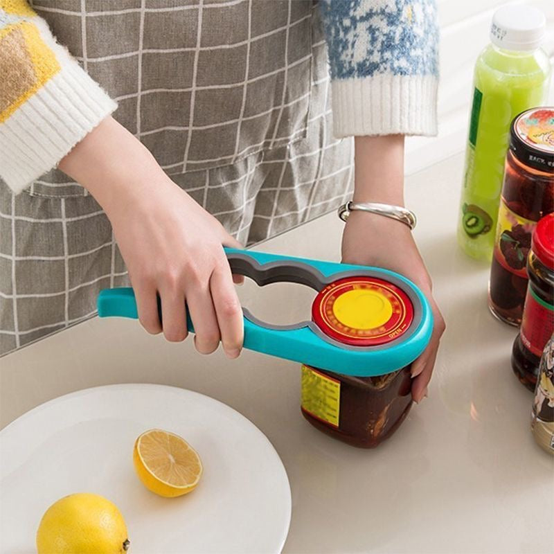 Multi-functional bottle opener, can opener for luncheon meat, universal screw cap tool, creative all-in-one can opener and bottle cap remover.