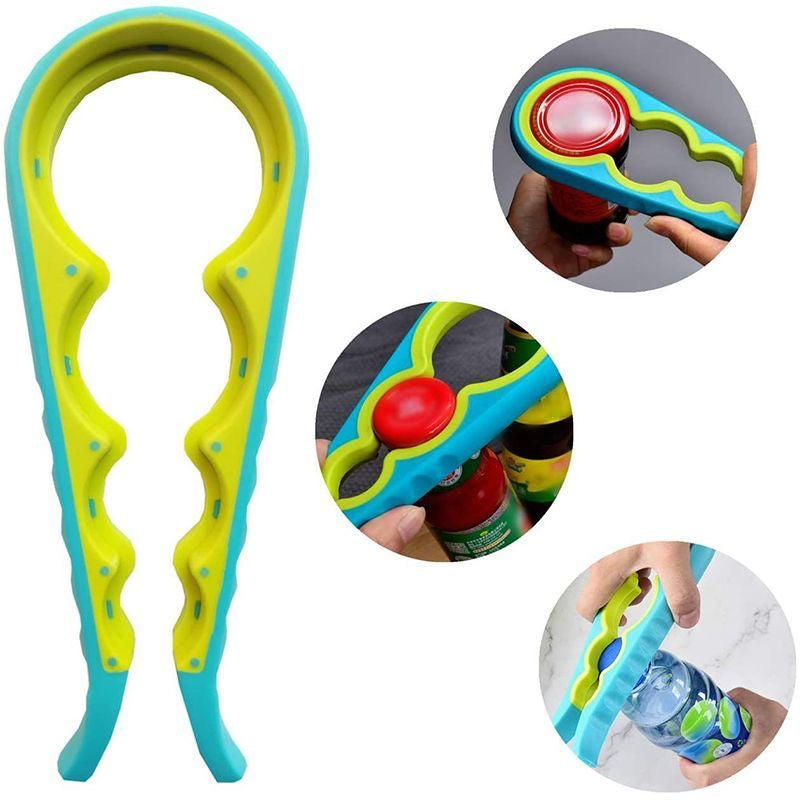 Multi-functional bottle opener, can opener for luncheon meat, universal screw cap tool, creative all-in-one can opener and bottle cap remover.