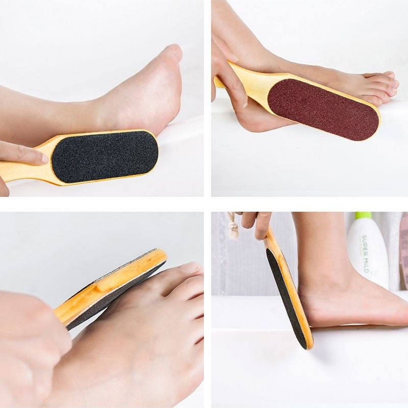 Foot file, callus remover, double-sided foot file, keratolytic tool, pedicure scrubber.