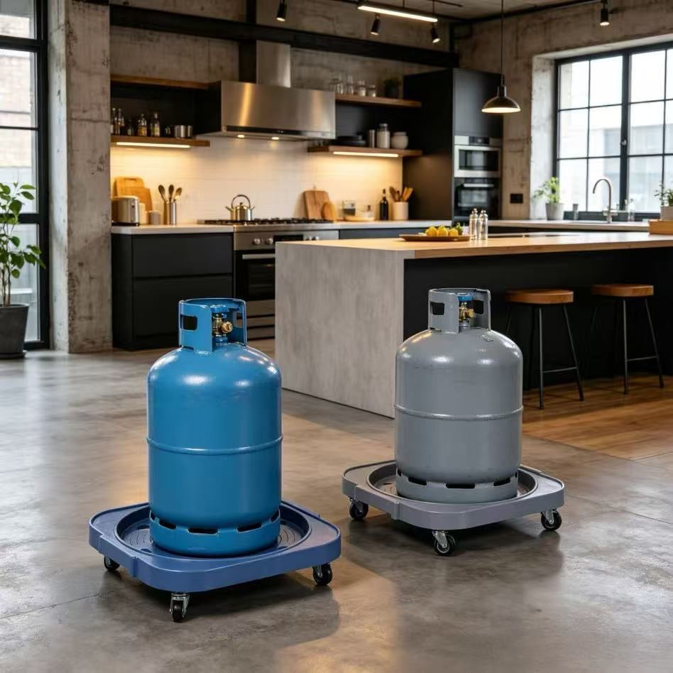 Gas cylinder movable tray, flower pot tray, storage rack, bottled water base, gas cylinder movable bracket