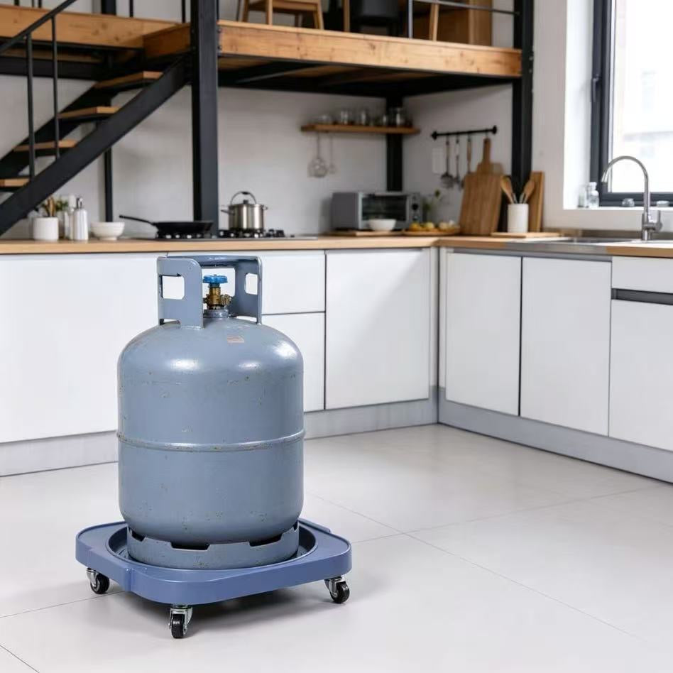 Gas cylinder movable tray, flower pot tray, storage rack, bottled water base, gas cylinder movable bracket