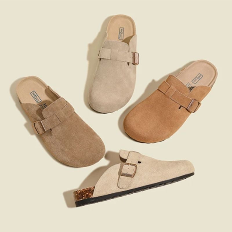 Birkenstock 2026 New Retro Slip-on Comfortable Spring/Summer New Chinese Style Lazy Closed-Toe Low-Cut Slip-on Shoes