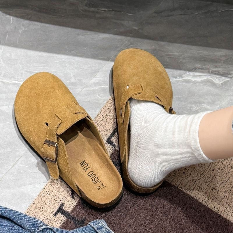 Birkenstock 2026 New Retro Slip-on Comfortable Spring/Summer New Chinese Style Lazy Closed-Toe Low-Cut Slip-on Shoes